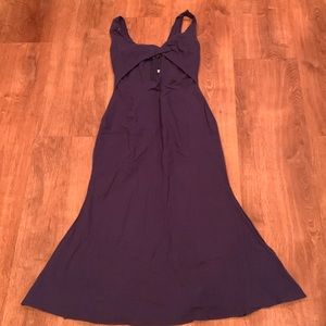 Navy Twist Front Cut Out Dress